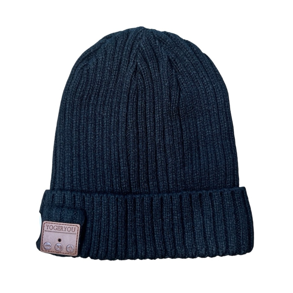 YOGERYOU Bluetooth Beanie Hat with Headphone Speakers Soft Woven Black, Unisex